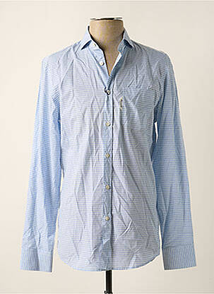 Chemise manches longues manches longues bleu FACONNABLE homme