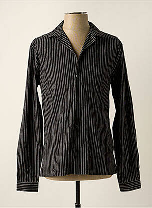Chemise manches longues imprimé rayures noir THE KOOPLES homme