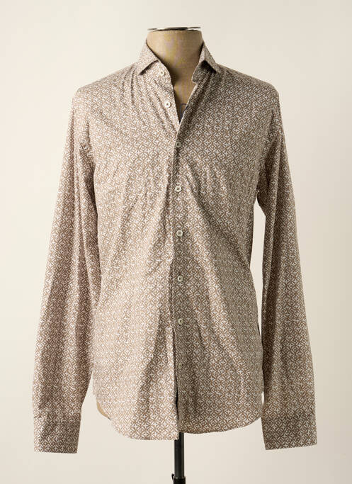 Chemise manches longues manches longues marron BLUE INDUSTRY homme