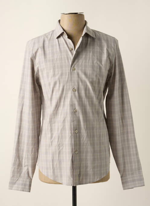 Chemise manches longues imprimé écossais gris DOCKERS homme