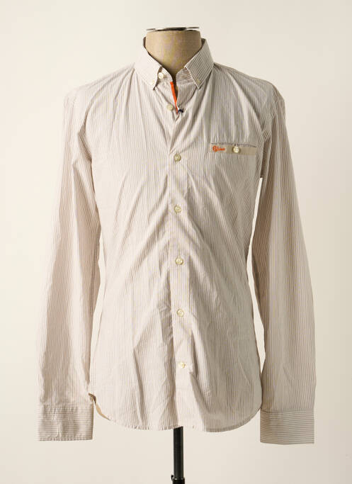 Chemise manches longues beige BLAINE pour homme