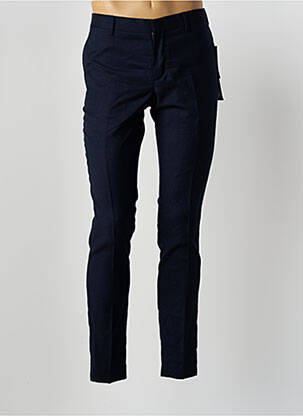 Pantalon chino fermeture zippée sous rabat avec crochet taille normale bleu THE KOOPLES homme