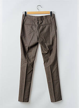 Pantalon chino fermeture zippée sous rabat avec crochet taille normale marron THE KOOPLES homme