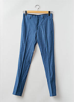 Pantalon chino fermeture zippée sous rabat avec crochet taille normale bleu THE KOOPLES homme
