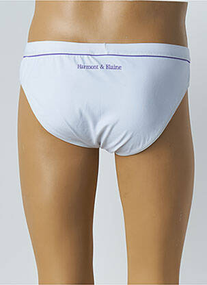 Slip de bain effet matière satinée blanc HARMONT & BLAINE homme