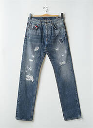 Jeans coupe droite fermeture boutonnée sur le devant taille normale bleu SISLEY homme