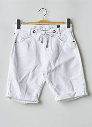 Bermuda coupe droite blanc LE TEMPS DES CERISES homme