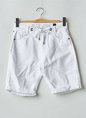 Bermuda coupe droite blanc LE TEMPS DES CERISES homme