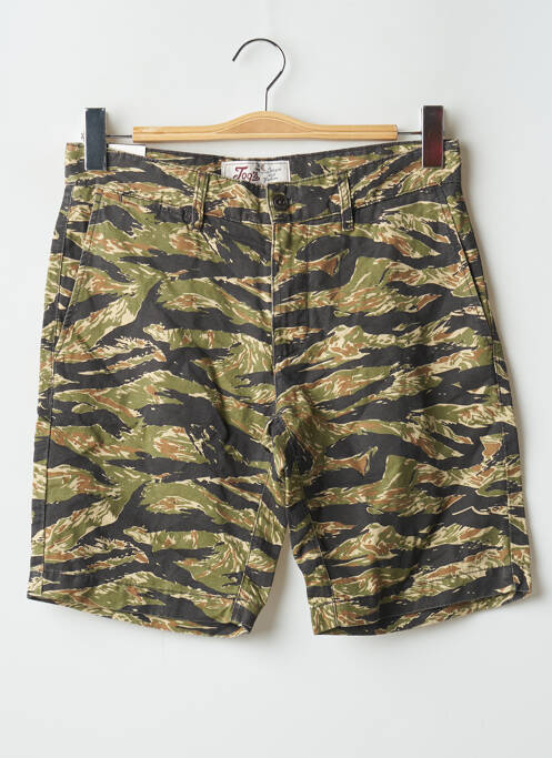 Bermuda coupe droite vert CHEVIGNON homme