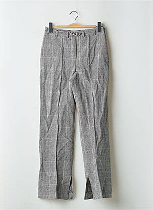 Pantalon droit taille à pinces taille haute gris THE KOOPLES femme