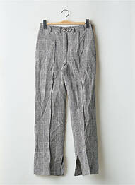 Pantalon droit taille à pinces taille haute gris THE KOOPLES femme