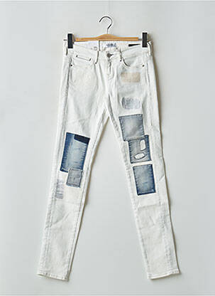 Jeans coupe slim stretch taille basse bleu GUESS femme