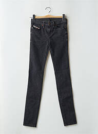 Jeans coupe slim stretch taille haute noir DIESEL femme