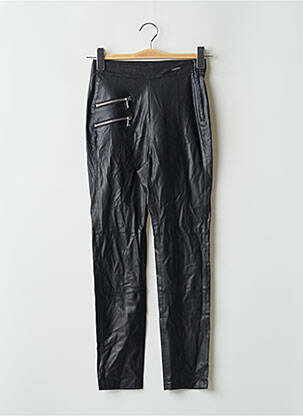 Pantalon droit taille à pinces taille haute noir GUESS femme