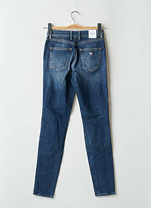 Jeans coupe slim taille haute taille haute bleu GUESS femme