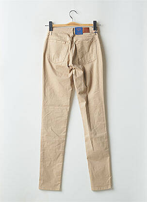 Pantalon slim taille haute taille haute beige TRUSSARDI JEANS femme