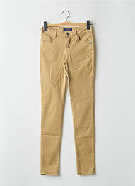 Pantalon slim tissage popeline taille normale beige TRUSSARDI JEANS femme