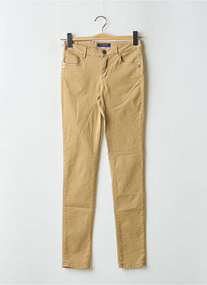 Pantalon slim tissage popeline taille normale beige TRUSSARDI JEANS femme