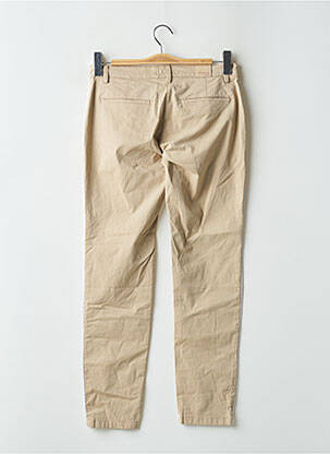 Pantalon chino broderie galons latéraux taille basse beige TRUSSARDI JEANS femme