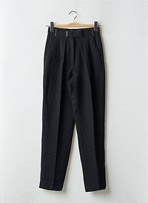 Pantalon droit tissage crêpe taille haute noir THE KOOPLES femme