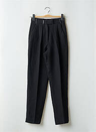 Pantalon droit tissage crêpe taille haute noir THE KOOPLES femme