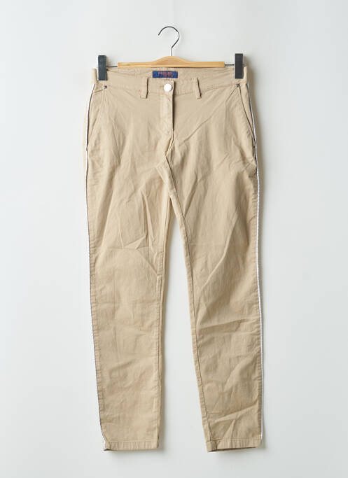 Pantalon chino taille basse taille basse beige TRUSSARDI JEANS femme