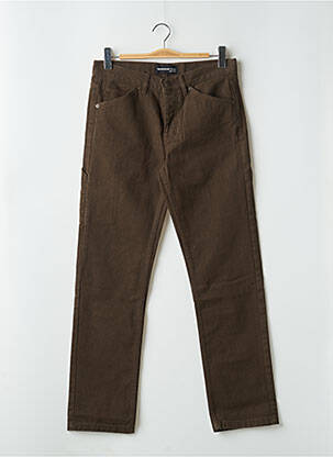 Jeans coupe droite fermeture boutonnée sur le devant taille normale marron THE KOOPLES homme