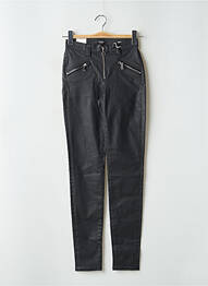Pantalon slim tissage enduit taille haute noir GUESS femme
