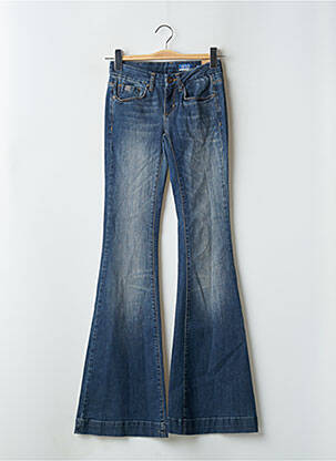 Jean coupe flare stretch taille basse bleu BSB femme