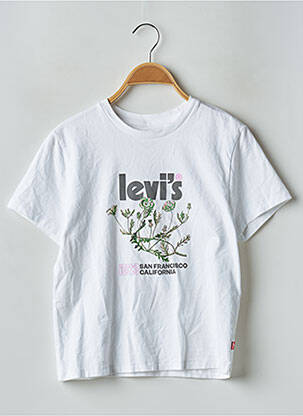 T-shirt coupe droite manches courtes blanc LEVIS femme