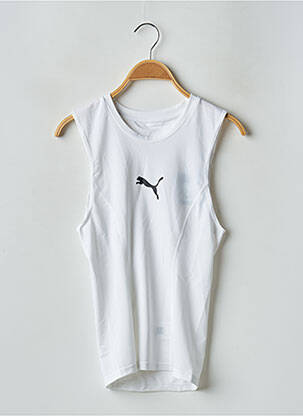Débardeur sérigraphie sans manche blanc PUMA femme