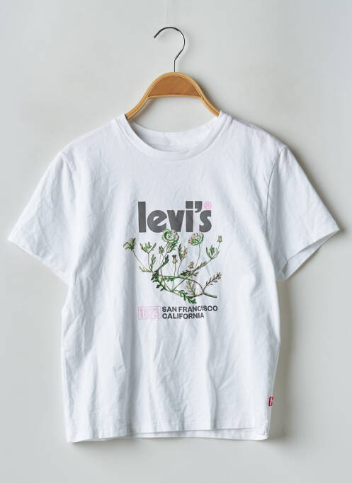 T-shirt coupe droite manches courtes blanc LEVIS femme
