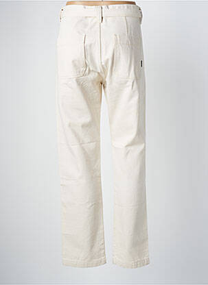 Pantalon droit fermeture zippée sous rabat boutonné taille normale beige THE KOOPLES femme