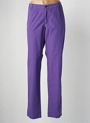 Pantalon chino fermeture zippée sous rabat boutonné taille normale violet THE KOOPLES femme