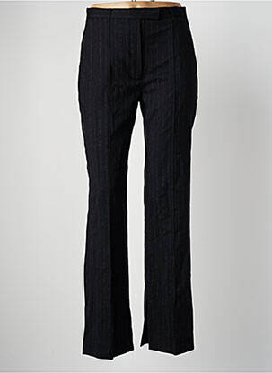 Pantalon droit fermeture zippée sous rabat avec crochet taille normale noir THE KOOPLES femme