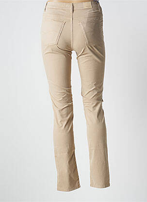 Pantalon slim tissage popeline taille normale beige TRUSSARDI JEANS femme