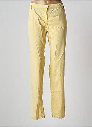 Pantalon droit tissage popeline taille basse jaune TRUSSARDI JEANS homme