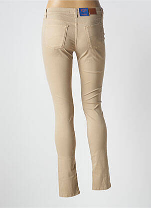 Pantalon slim tissage popeline taille normale marron TRUSSARDI JEANS femme