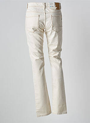 Jeans coupe droite fermeture zippée sous rabat boutonné taille normale beige BONOBO homme
