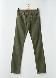 Jeans coupe slim fermeture boutonnée sur le devant taille normale vert APRIL 77 homme