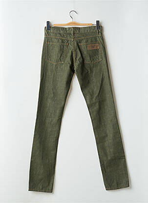 Jeans coupe slim fermeture boutonnée sur le devant taille normale vert APRIL 77 homme