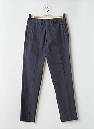 Pantalon chino tissage popeline taille haute gris DE FURSAC homme