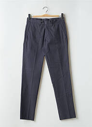Pantalon chino tissage popeline taille haute gris DE FURSAC homme
