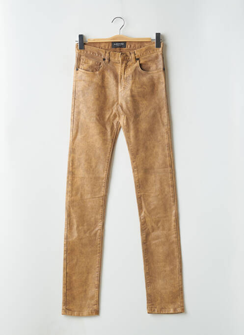 Pantalon slim beige AZZARO pour homme