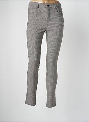 Pantalon slim tissage popeline taille haute beige LILI SIDONIO femme