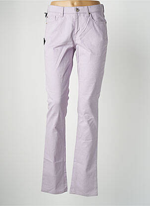 Pantalon slim tissage popeline taille normale violet MARINA YACHTING femme