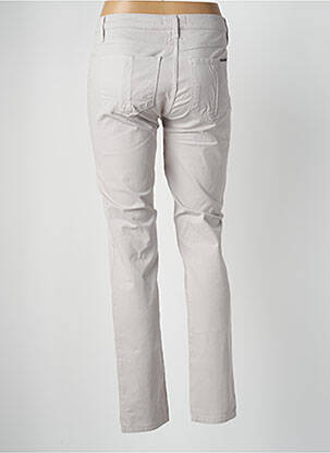 Pantalon slim tissage popeline taille normale gris POLES femme