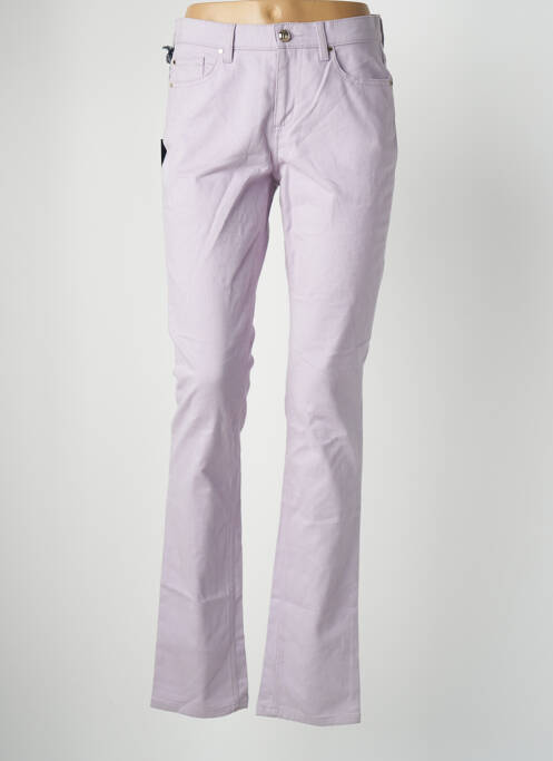 Pantalon slim tissage popeline taille normale violet MARINA YACHTING femme