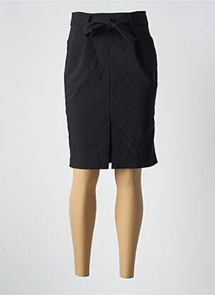 Jupe mi-longue stretch noir NAF NAF femme