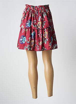 Jupe courte fermeture zippée au dos rouge NAF NAF femme